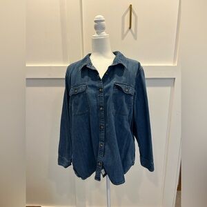 L.L.Bean Indigo Blue Denim Shirt